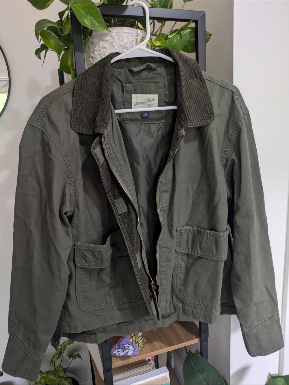Universal Thread Olive Green Jacket w/ Corduroy Lapel